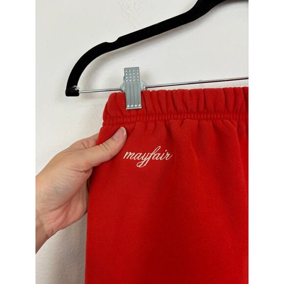 The Mayfair Group Are We Aware Yet Sweat Shorts Red XS - Picture 4 of 6